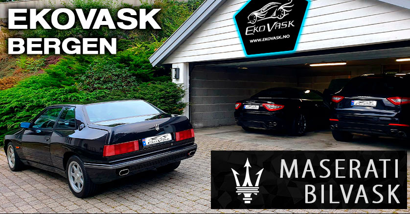 Maserati Nano bilvask med polering i Bergen